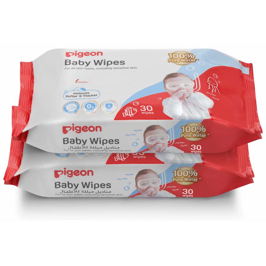 Pigeon - 100% Water Baby Wipes (30's) - image 2
