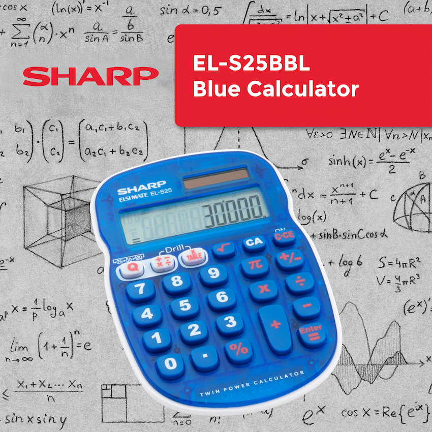 Sharp EL-S25 Calculator - Blue - Blister - image 2