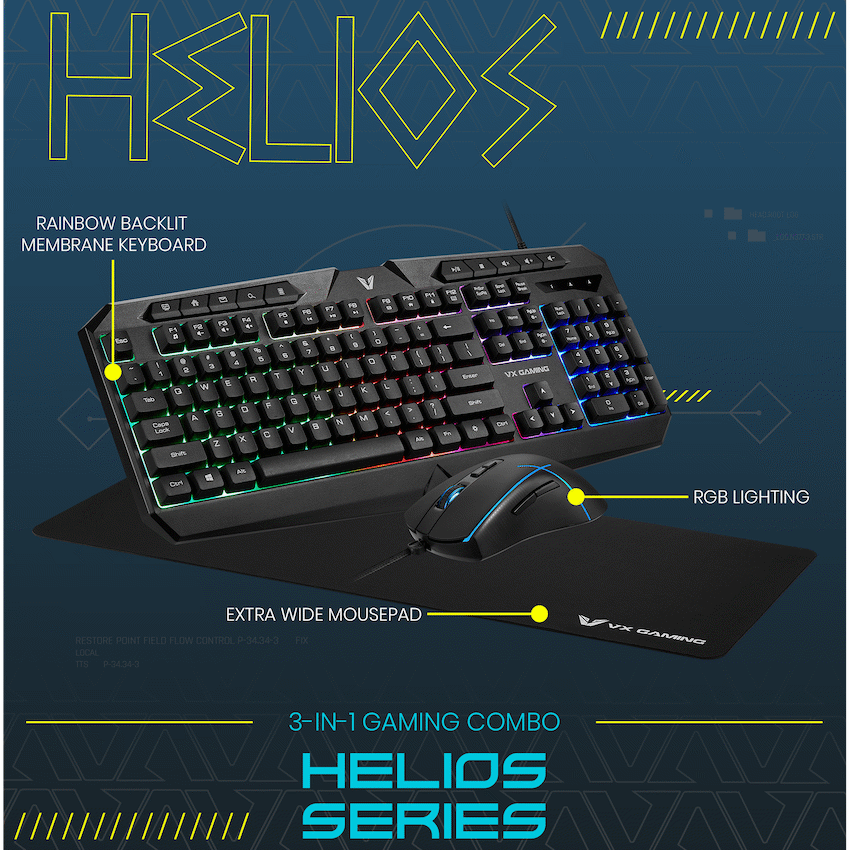 VX Gaming Helios Series 3-in-1 Gaming Combo - image 2