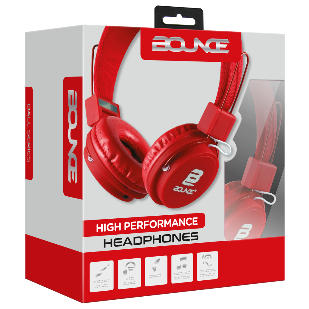 Bounce Ball Headphone - Red
