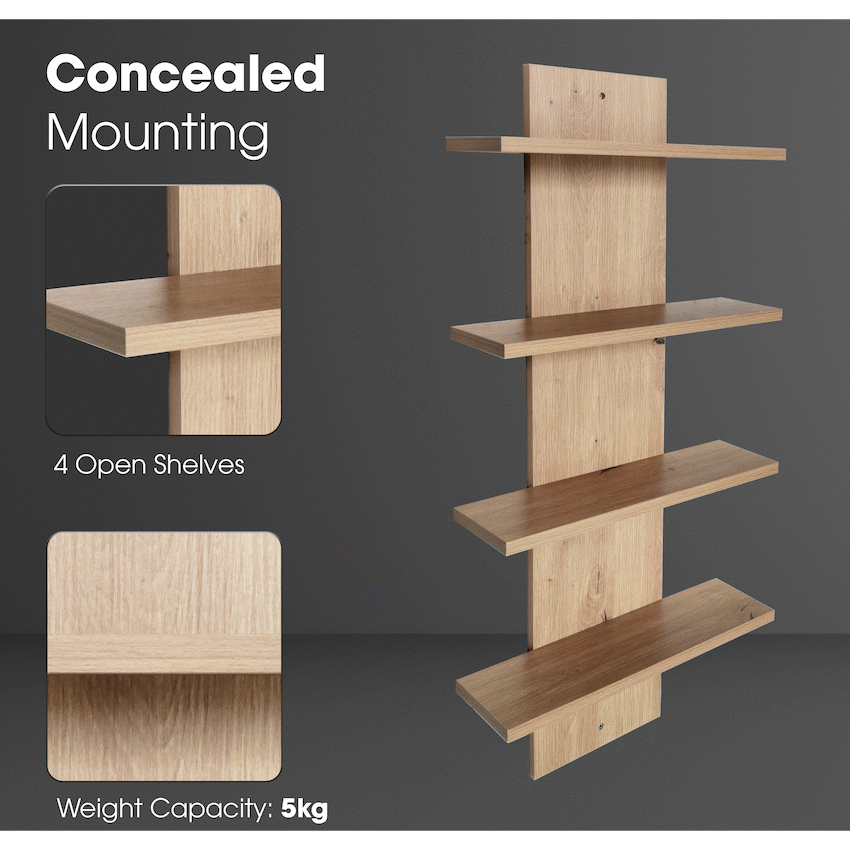 Everfurn Alex 4 Tier Wall Shelf - image 2
