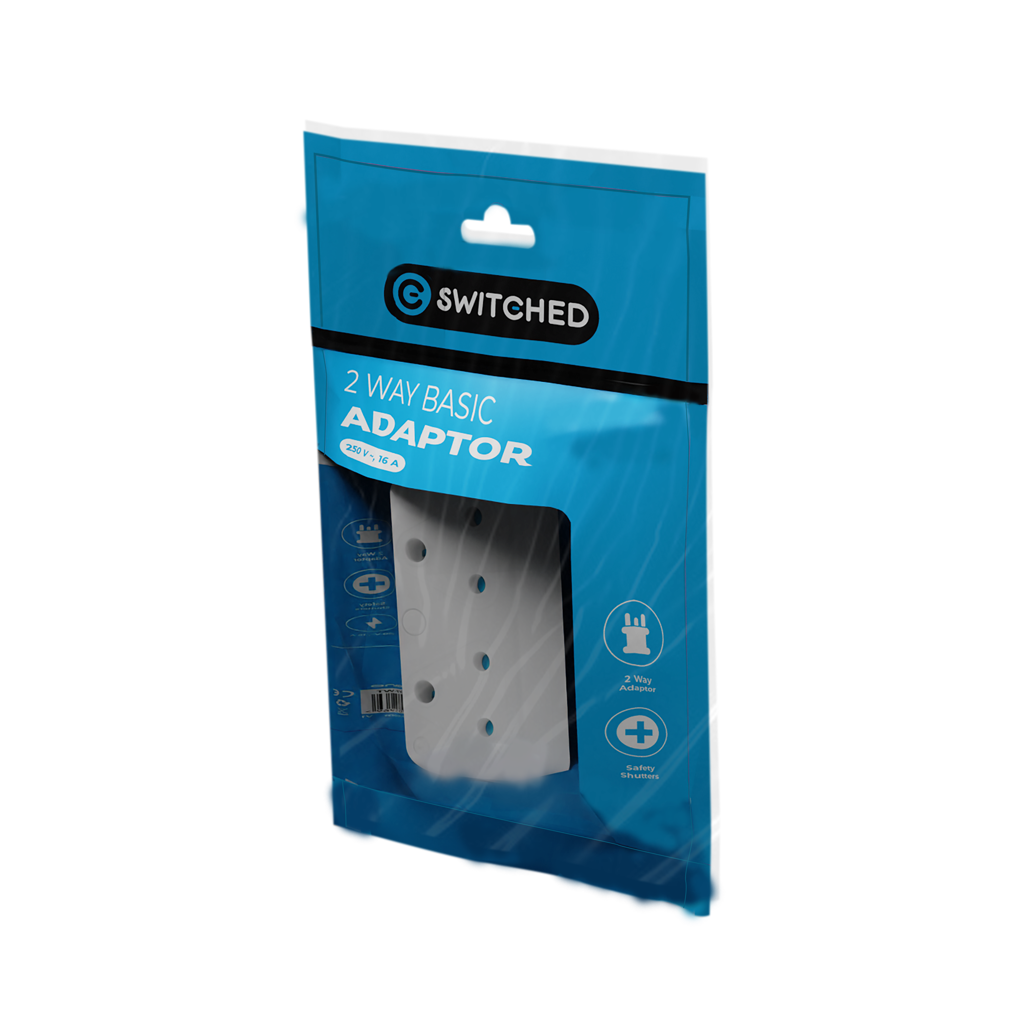 SWITCHED  2 Way Adaptor - White