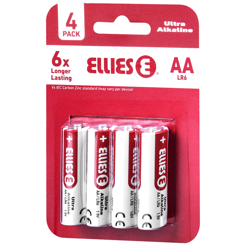 Ellies Ultra Series - Alkaline Batteries AA 4 Pack - WT - image 2
