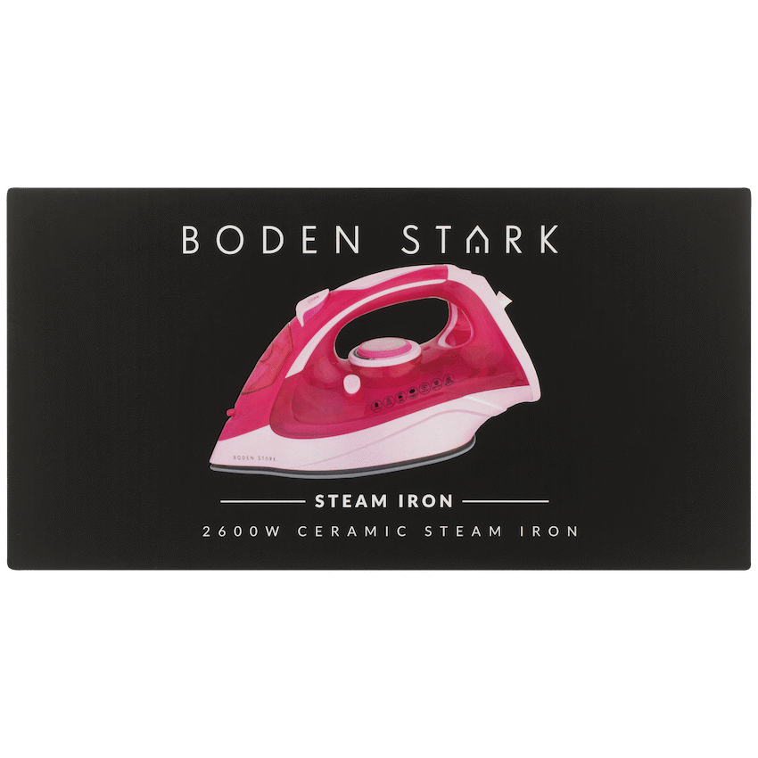 Boden Stark 2600W Ceramic Steam Iron - Pink - image 2