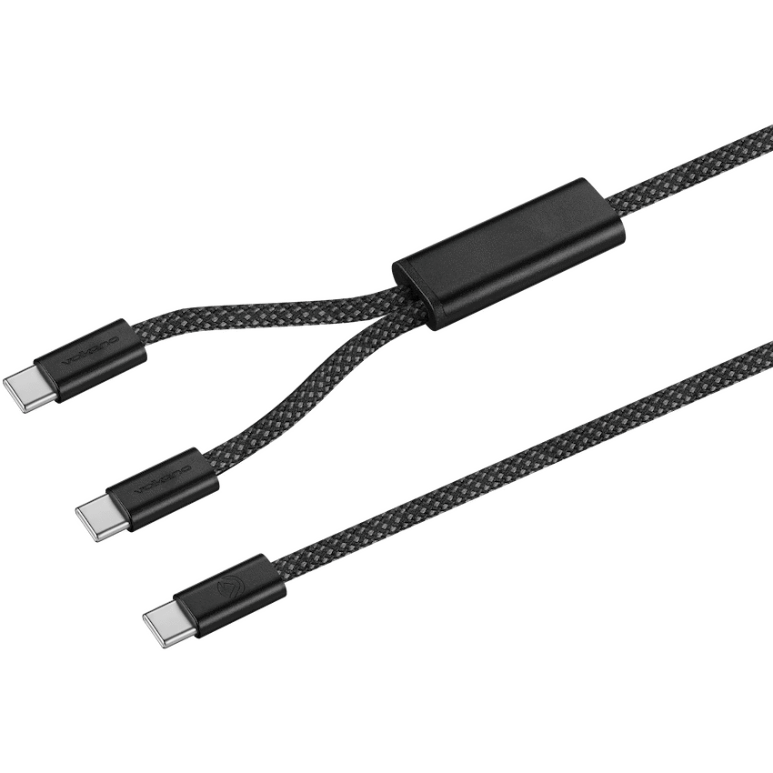 Volkano Weave Series USB C to 2 USB C 100W 1.5m - image 2