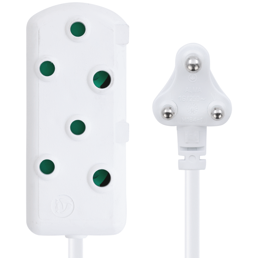 Switched Heavy-Duty Side-by-Side (SBS) Extension Leads 20m - WT - image 2