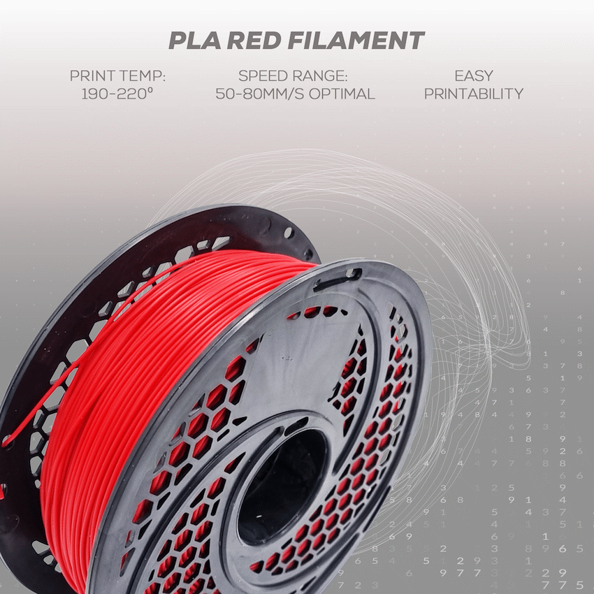 PLA Red Filament 1kg, 1.75mm - image 2