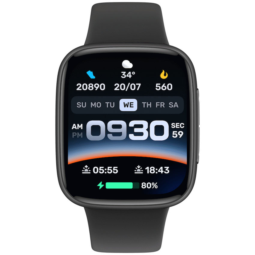VolkanoX Solaris Series Fitness Smartwatch - Black - image 2