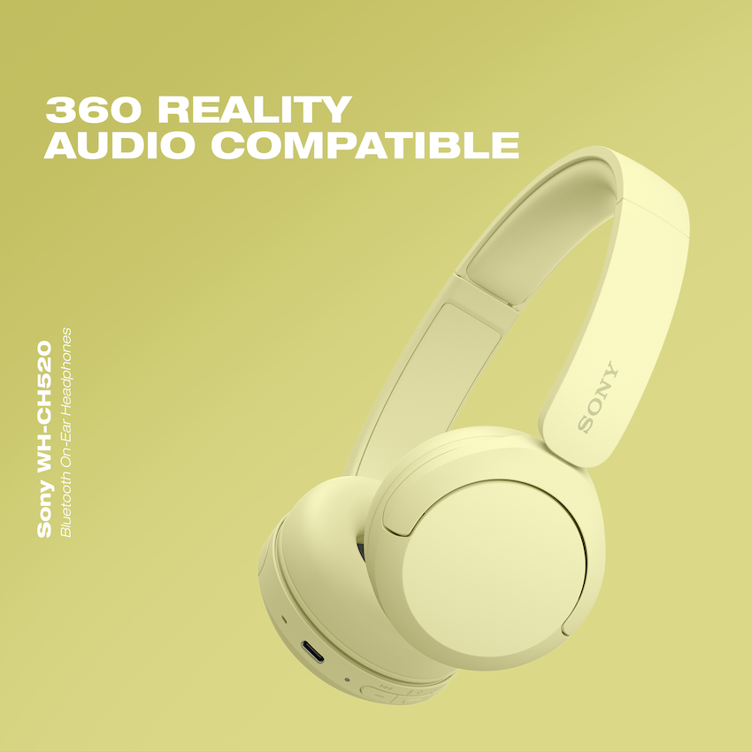 Sony WH-CH520 (Yellow) Bluetooth On-Ear Headphones - image 2