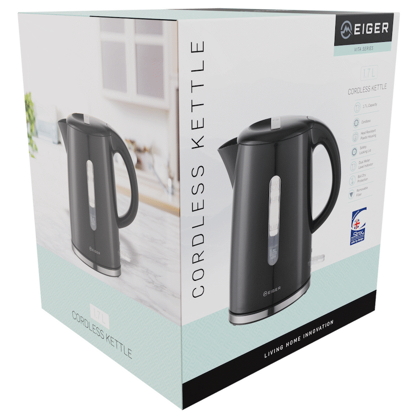 EIGER VITA 1.7L PLASTIC KETTLE BLACK - image 2