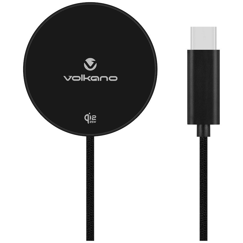 Volkano Magni Series Qi2.2 25W Wireless Charging Pad - Black - image 2