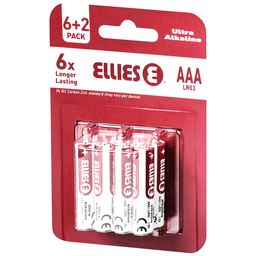 Ellies Ultra Series - Alkaline Batteries AAA 6 + 2 Pack - WT - image 2