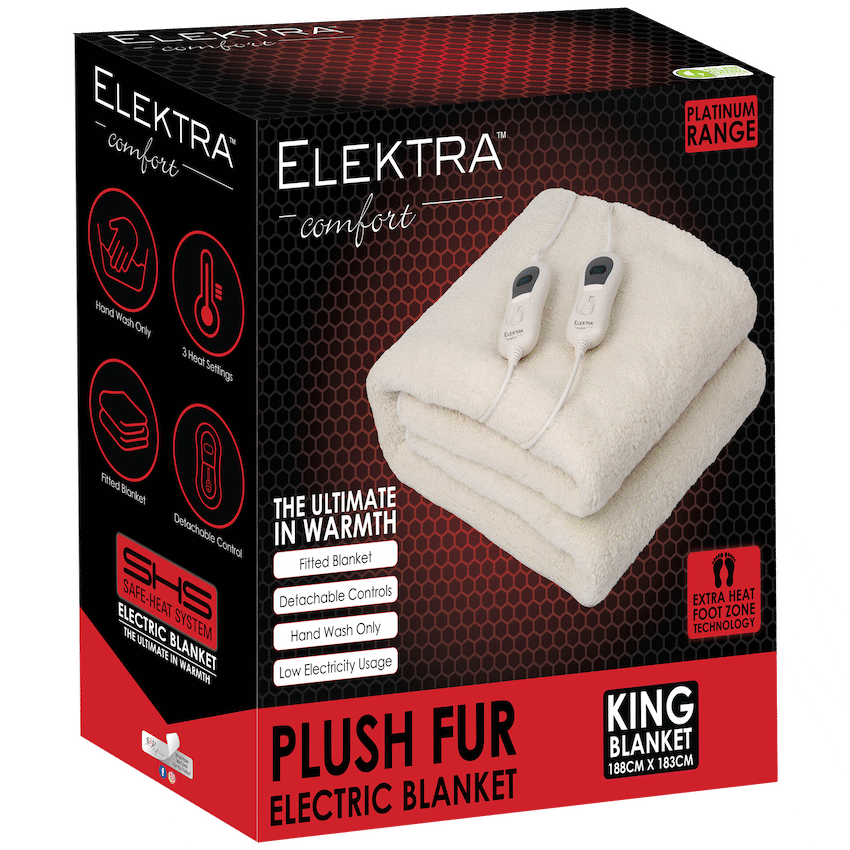 Elektra Comfort Electric Blanket - King - Fur - image 2