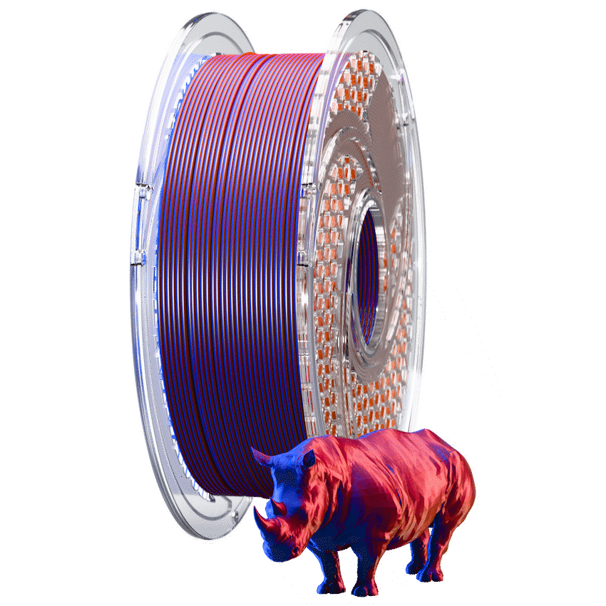 SA Filament Dual Silk PLA Filament 750g - Blue Blood - image 2