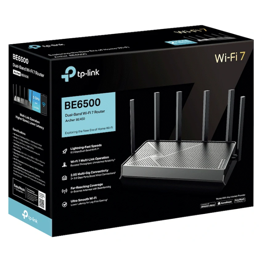 Archer BE400 BE6500 Dual-Band Wi-Fi 7 Router - image 2