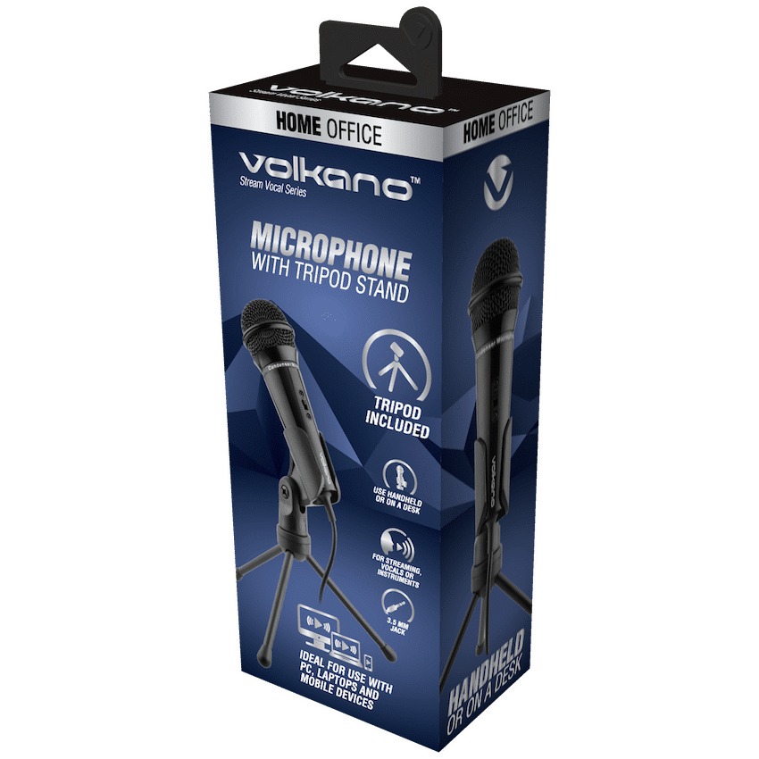 Volkano Stream Vocal Microphone with Tripod, Aux - image 2