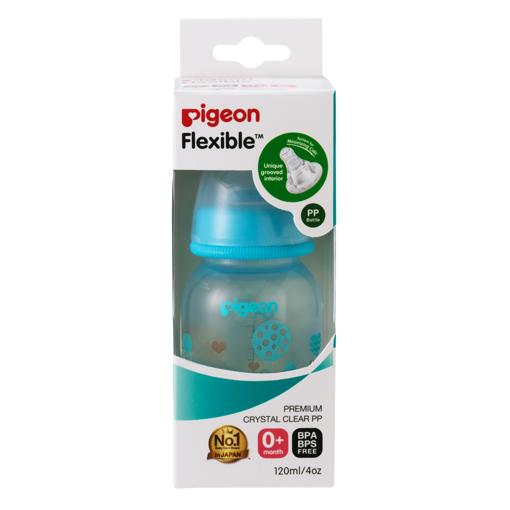 Pigeon Flexible Bottle STD Neck 120ml - Blue