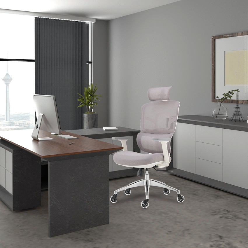 Everfurn Premium Graphite Ergo High Back Chair - Grey - image 2
