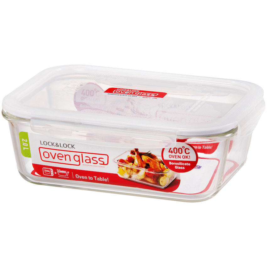 LocknLock Euro Glass container rect 2lt ( Order in Qty of 2) - image 2