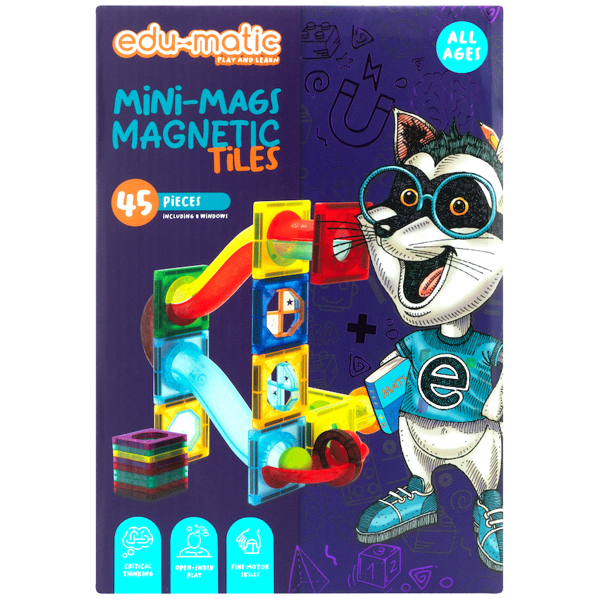 45 Magnetic Tiles and Marble Run Parts - image 2