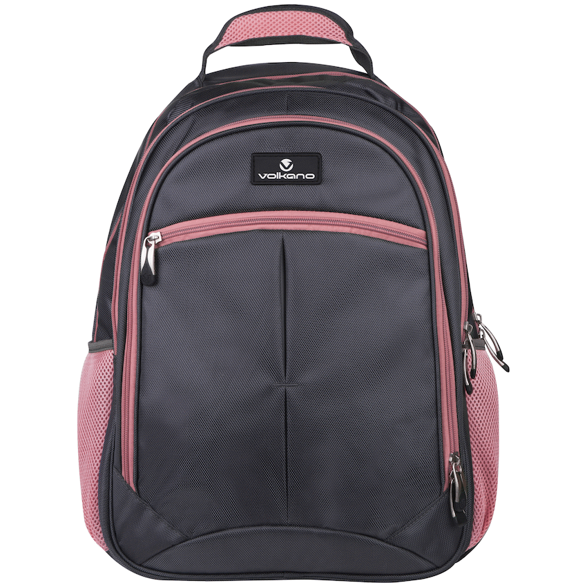 Volkano Orthopaedic Backpack 27L - Dark Grey/Pink - image 2
