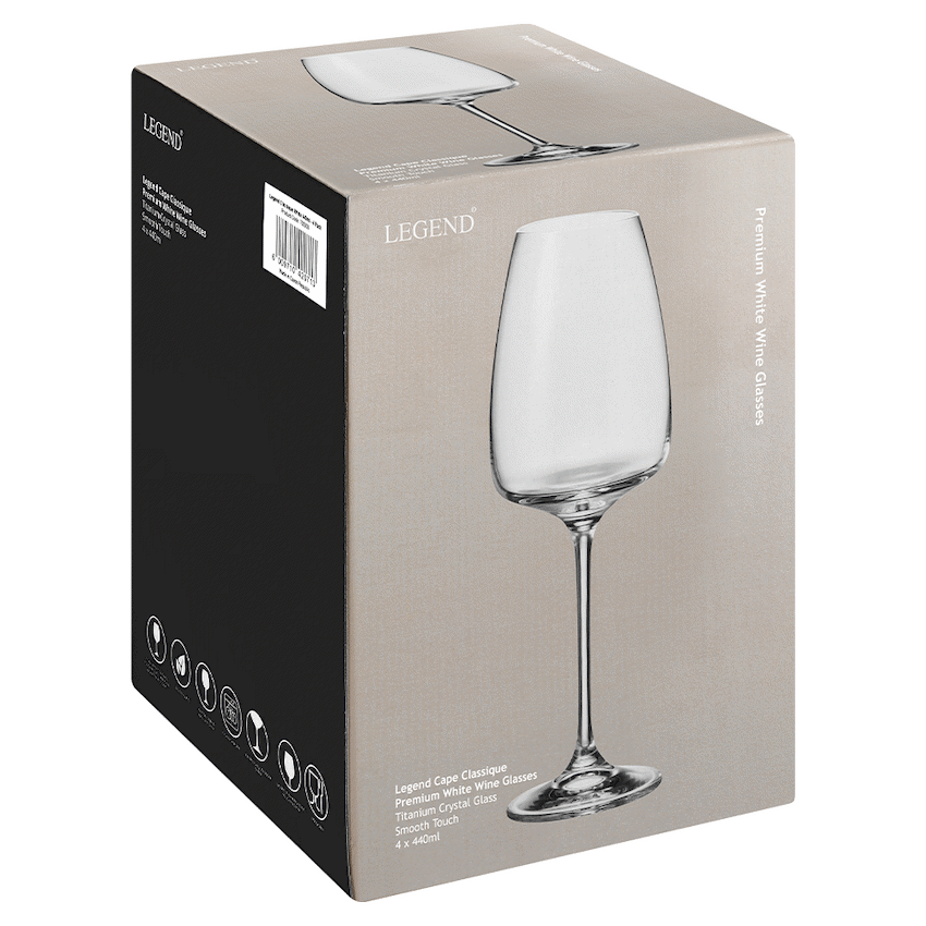 Legend Cape Classique White Wine Glass 440ml - 4 Pack - image 2