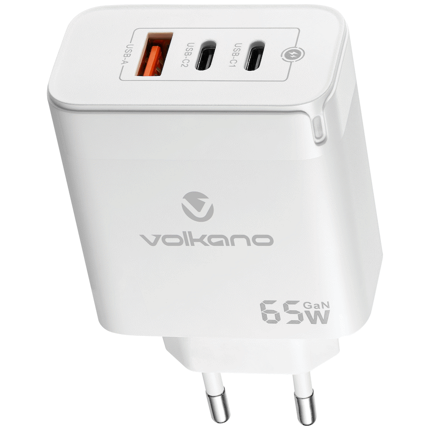 Volkano Potent Trio 65w GaN 3 Port Wall Charger - image 2