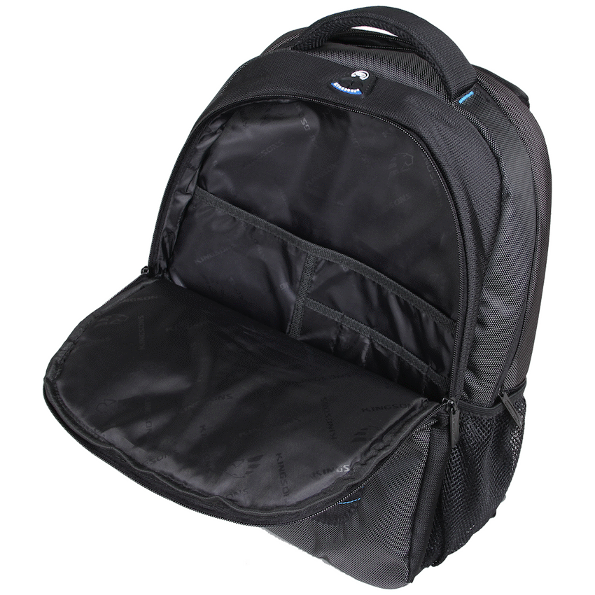 Kingsons 15.6" black laptop backpack with key chain - image 2
