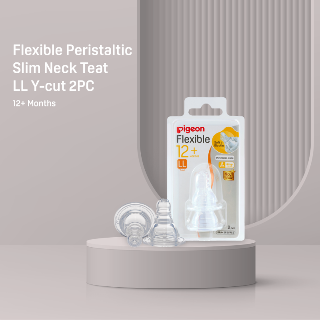 PIGEON FLEXIBLE NIPPLE 2PC LL