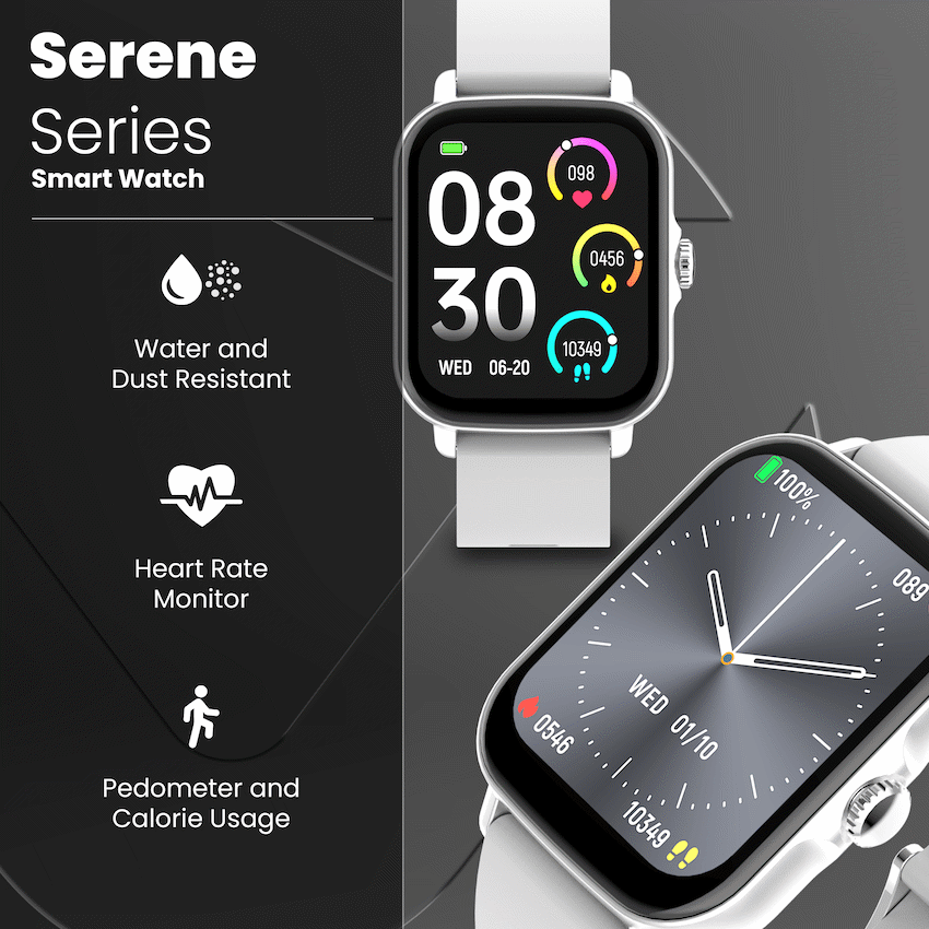 Volkano Active Tech Serene series Watch with heart rate monitor - Silver - image 2
