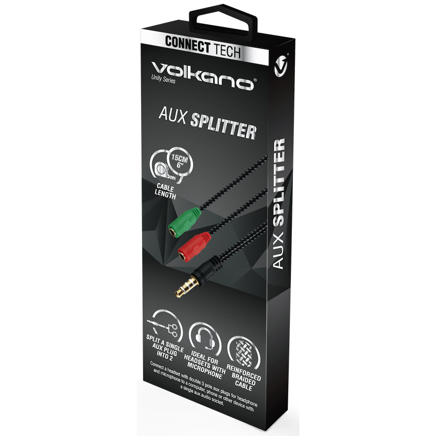 Volkano Unity Series AUX Splitter 4-Pole Plug to 2 AUX Sockets - image 2