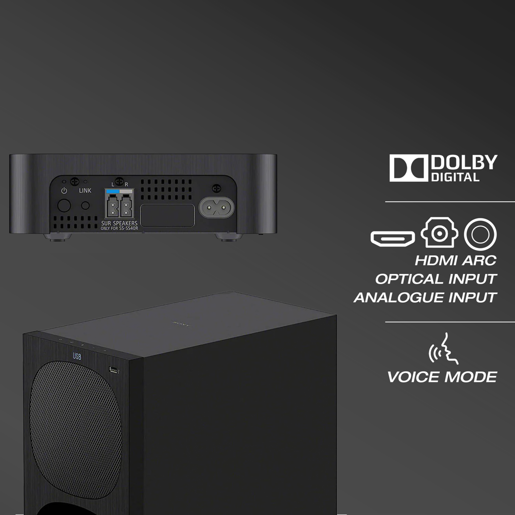 Sony HT-S40R 600w 5.1ch Soundbar with Wireless Rear Speakers