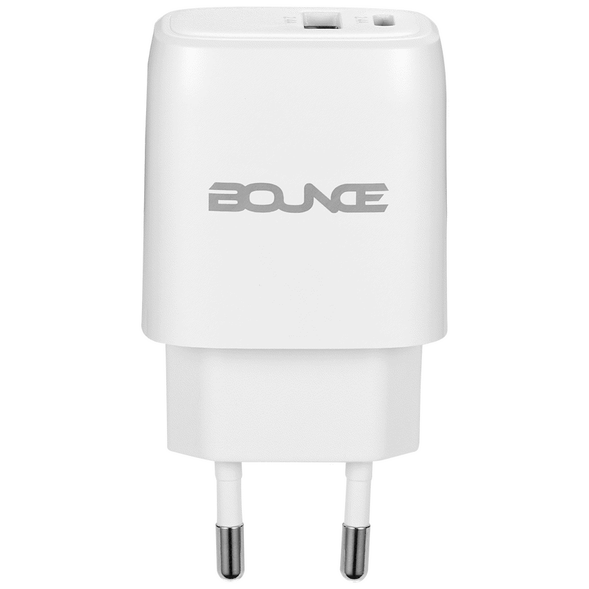 Bounce Tag Series Dual USB & USB-C 12W Wall Charger - White - image 2