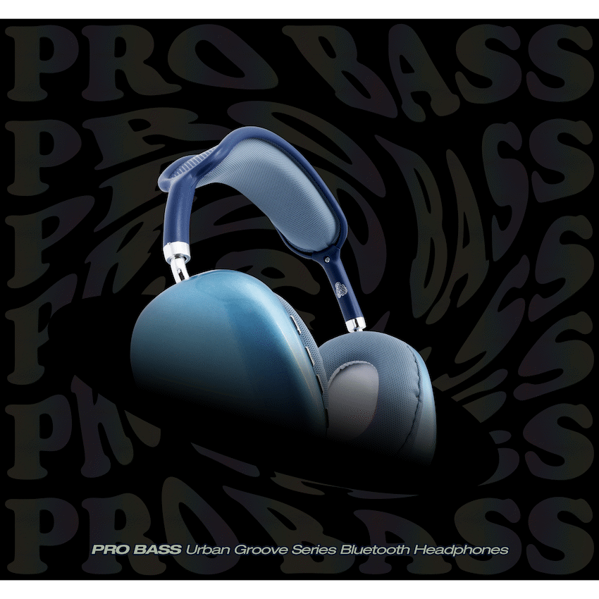Pro Bass Urban Groove Series Bluetooth Headphones - Blue - image 2