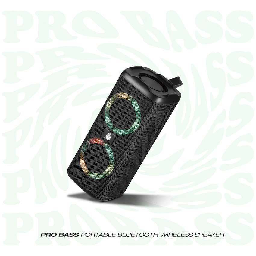 Pro Bass Pulse Box Portable Bluetooth Speaker - Black - image 2