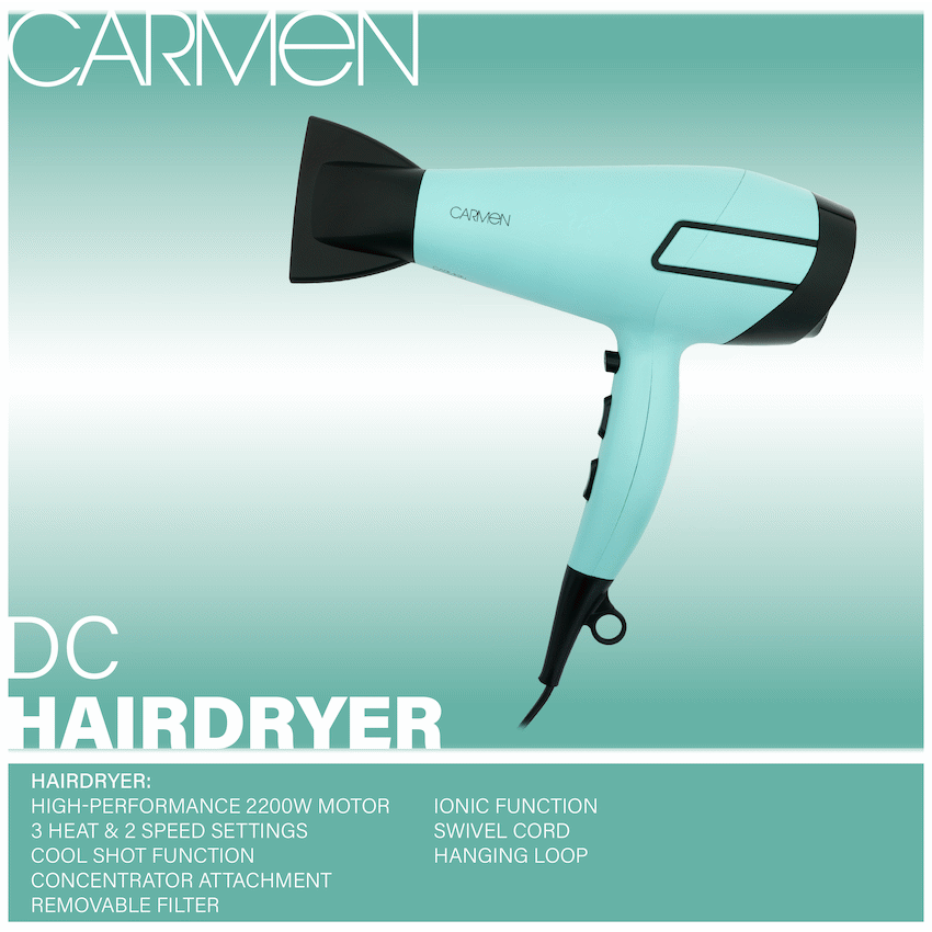 Carmen Colours 2200w DC Hairdryer - image 2