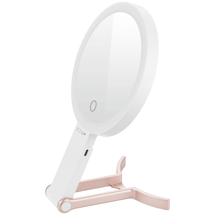 ZEN JestSet Series Portable Handheld LED Mirror - White - image 2