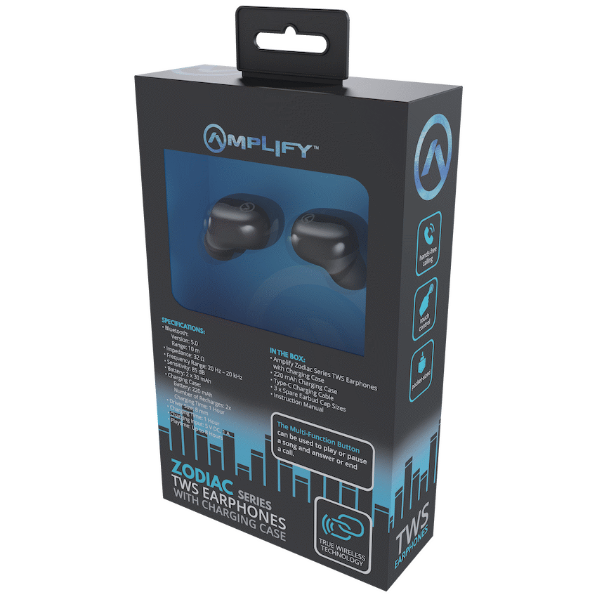 Amplify Zodiac Series TWS Earphones with Charging Case - Black - image 2