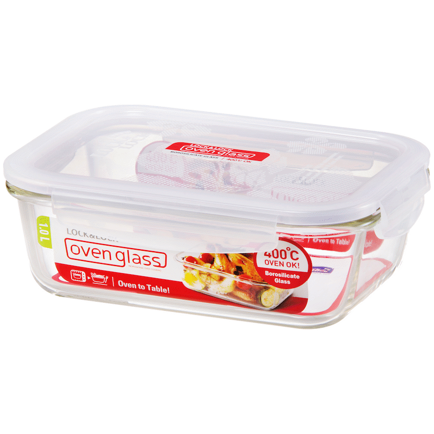 LocknLock Euro Glass container rect 1lt ( Order in Qty of 4) - image 2