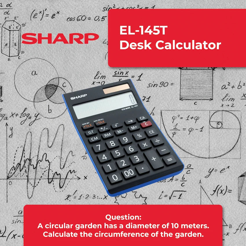 Sharp EL-145T Desk Calculator - 14 Digit Tax - image 2