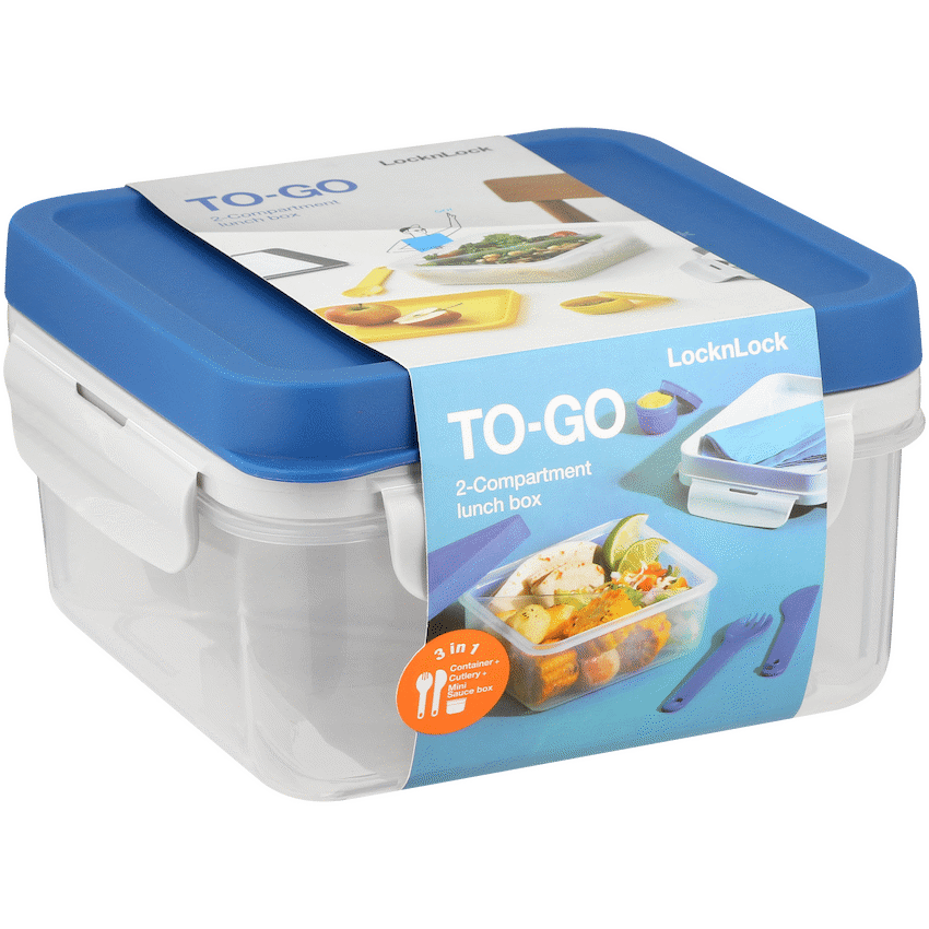 LocknLock To Go 2in1 lunch box 1.2lt bl - image 2