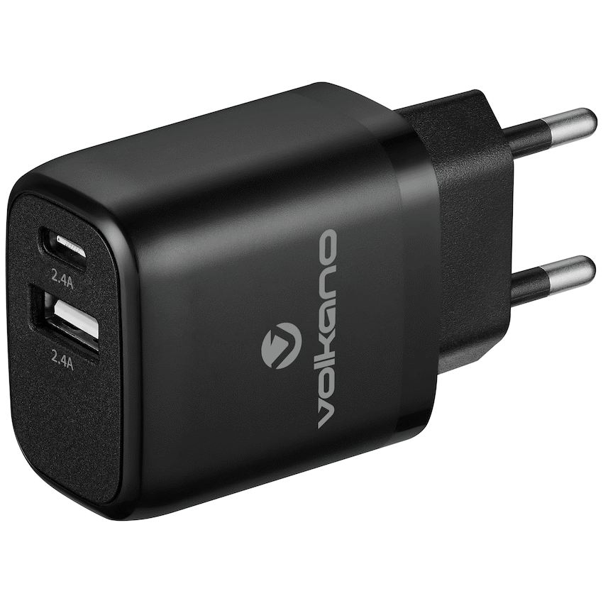 Volkano Volt-C Series Dual USB and USB-C Wall Charger with USB to USB-C Cable Included - image 2
