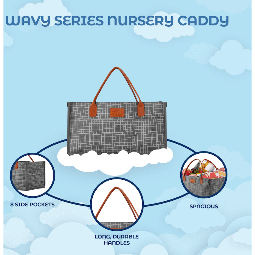 Totes Babe Wavy Series Nursery Caddy Grey - image 2