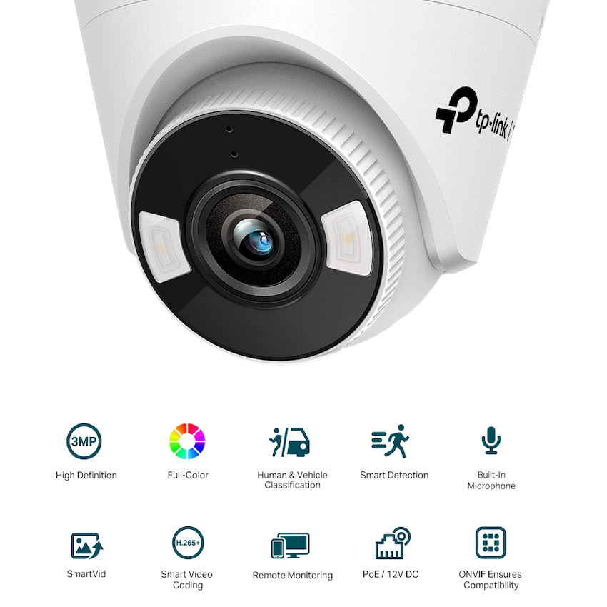 TP-Link Vigi C430 3MP 4mm Full-Color Turret Network Camera - image 2