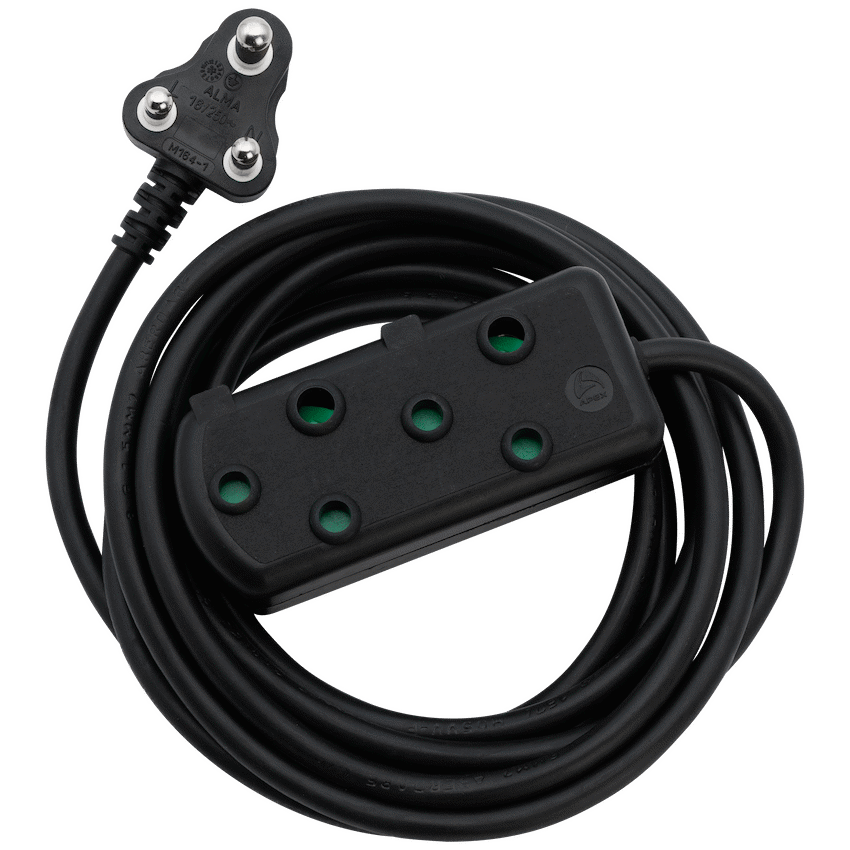 Ellies Side by Side Light Duty Extension Lead - 5m - Black - image 2