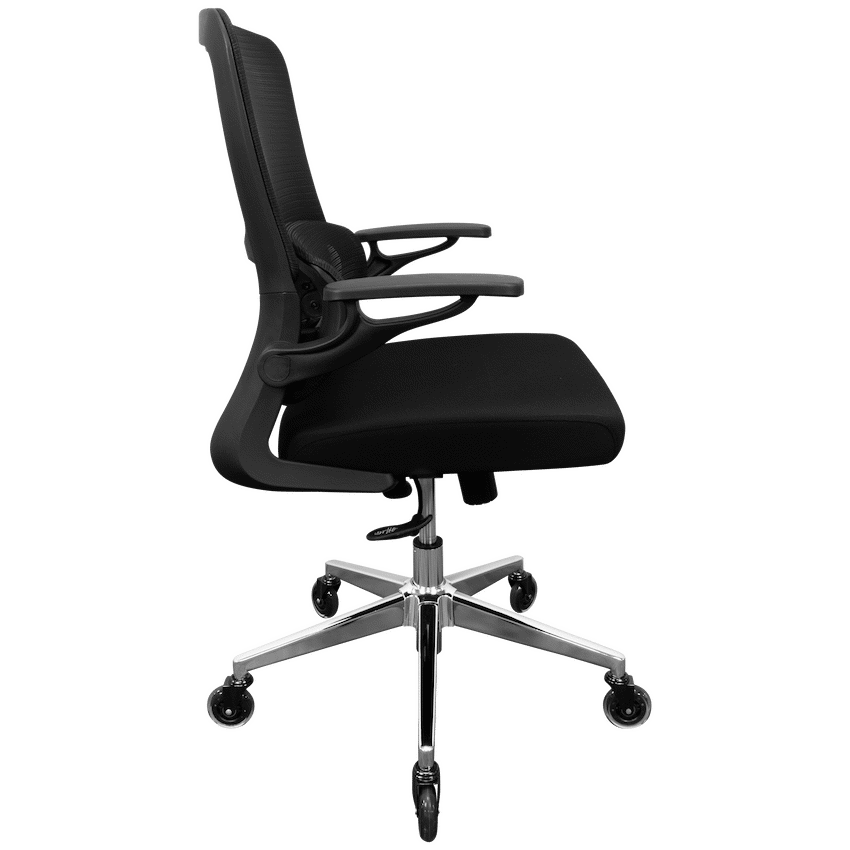 Everfurn Premium Dakota Mid Back Office Chair, Chromed Steel - Black - image 2