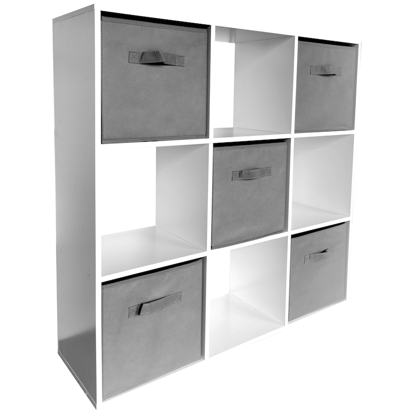 Everfurn Ninefold Bookshelf with 5 Storage Bins - image 2