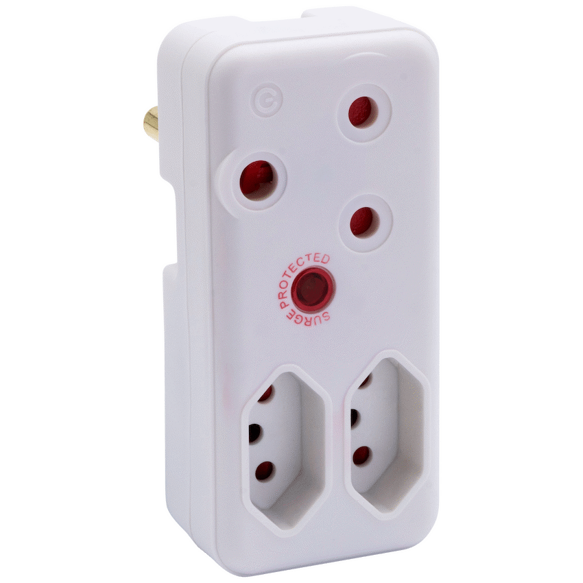 Switched 3-Way Medium Surge Adaptor - White - image 2