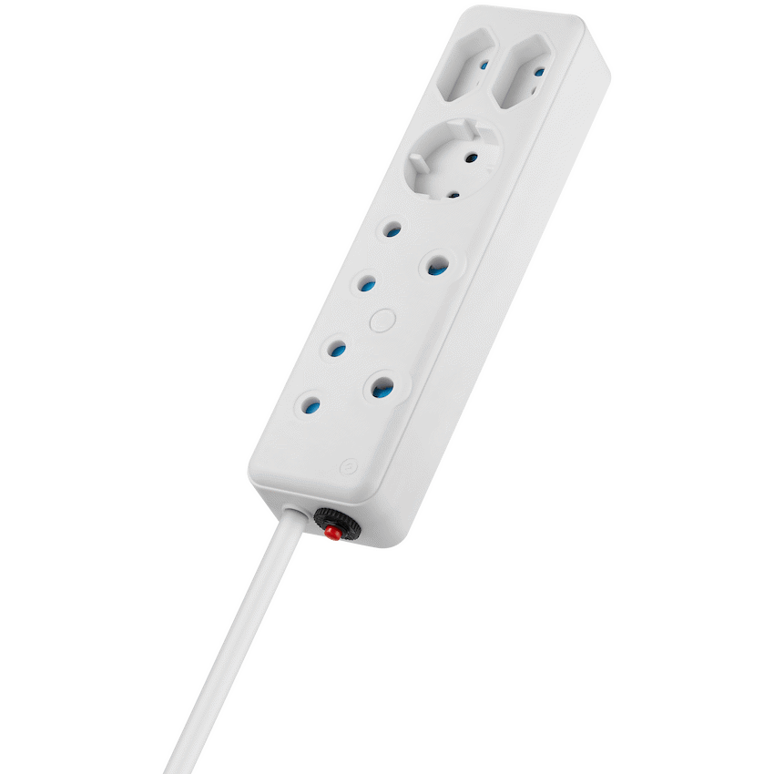 SWITCHED 5 Way Multiplug - White - image 2