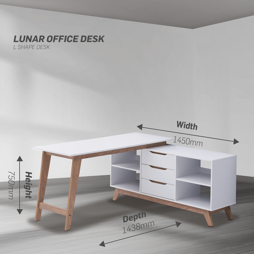 Everfurn Lunar Office Desk - 2 Boxes - image 2